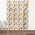 thumbnail image 4 of Ice Cream Fabric by the Yard, Repetitive Tasty Summertime Food Dessert Topping Colorful Illustration, Upholstery Fabric for Dining Chairs Home Decor Accents, Ivory and Mint Green by Ambesonne, 4 of 5