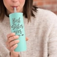 thumbnail image 4 of Sister Birthday Gifts Best Sister Ever Gifts From Sister Brother 20oz Skinny Tumbler Gift For Sister In Law Step Sister Bday Christmas Presents For Soul Sister Unbiological Sister Cup With Straw, 4 of 6