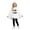 b-White, variant on Halloween Costume Girl Unisex Ghost Face Costume Kids Hooded Cape Pants Two Piece Set Boys Costume 4-5 Years