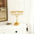 thumbnail image 5 of Costeam Hanukkah Menorahs 9 Branch Gold Plated Menorah for Chanukah Candle Holders Shabbat Jewish Holiday Festival Table Centerpiece Decor, 5 of 6