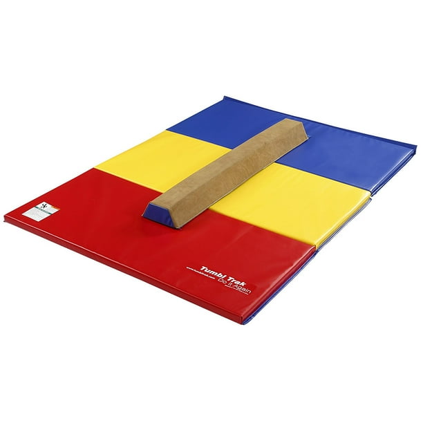 Tumbl Trak Sectional Beam & Gymnastics Tumbling Mat Combo