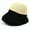 Beige+black, variant on Women's Splicing Straw Hat Summer Outdoor Wide -Eave Sunscreen New Sunscreen Hooded Sand Hat Beach Holiday Hat