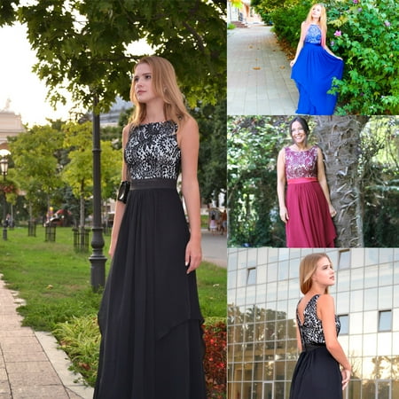 - Ever-Pretty Women's Long Maxi Round Neck Sleeveless Formal Evening Prom Party Bridesmaid Gala Dresses for Women 08217 Burgundy US 4