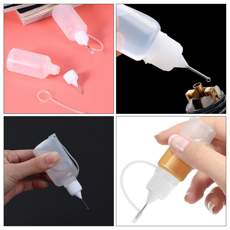 OUNONA 6pcs Multi Purpose Precision Needle Tip Applicator Squeeze Bottles  Liquid Glue Dropper Dispenser 