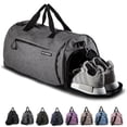 thumbnail image 1 of Bolsa de gimnasio Fitgriff con compartimento para zapatos y artículos húmedos, unisex, gris, 1 of 7