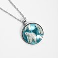 thumbnail image 4 of Bear Glass Circular Pendant Necklace - Stunning Glass Design Necklace for Women, 4 of 5