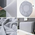 thumbnail image 3 of Stretch Bed Headboard Cover,Small Square Jacquard Headboard Slipcover, Dustproof Bed Head Cover for Bedroom，Dirtproof Bed Headboar - style:style 1, 3 of 7