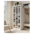 thumbnail image 3 of Shoe Storage Cabinet, 36 Pairs Standing Closet Organizer, 8.8" Widened Cell Wood Shoe Organizer, 12 Tiers Vertical Space Saving Shoe Rack for Entryway, Bedroom, White SR20703X, 3 of 9