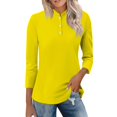 thumbnail image 3 of Women's Stand Collar 3/4 Sleeve Blouse Casual Basic Top All Season Fashion Trending Apparel, 3 of 7