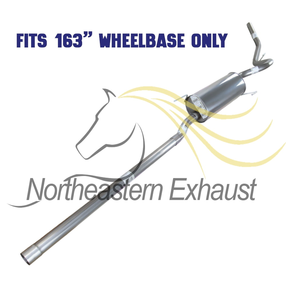 Northeastern Exhaust Stainless Steel Cat-Back Exhaust Kit Fits 2004–2008 Ford F-150 5.4L 163" WB | Extension Pipe, Muffler & Tail Pipe | Clamp Included