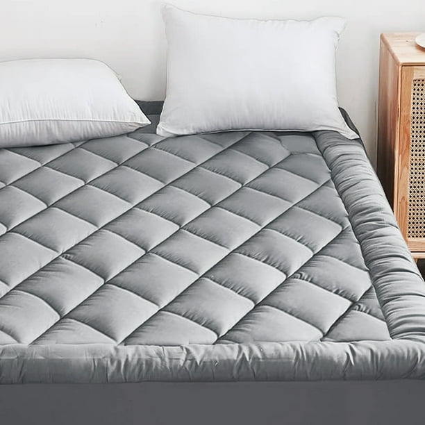 Amorosa 1Pieza Cubre Colchón Premium Protege Contra Manchas y Polvo,Transpirable (Gris Matrimonial-135*190*40cm)