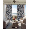thumbnail image 6 of Boho Ethnic Flowers Kitchen Curtains Farmhouse Traditional Flowers Art Cafe Short Curtains for Bathroom Blackout Window Curtain Grommet Small Window Treatment Drapes for Bedroom Living Room 52"x45"x2, 6 of 9
