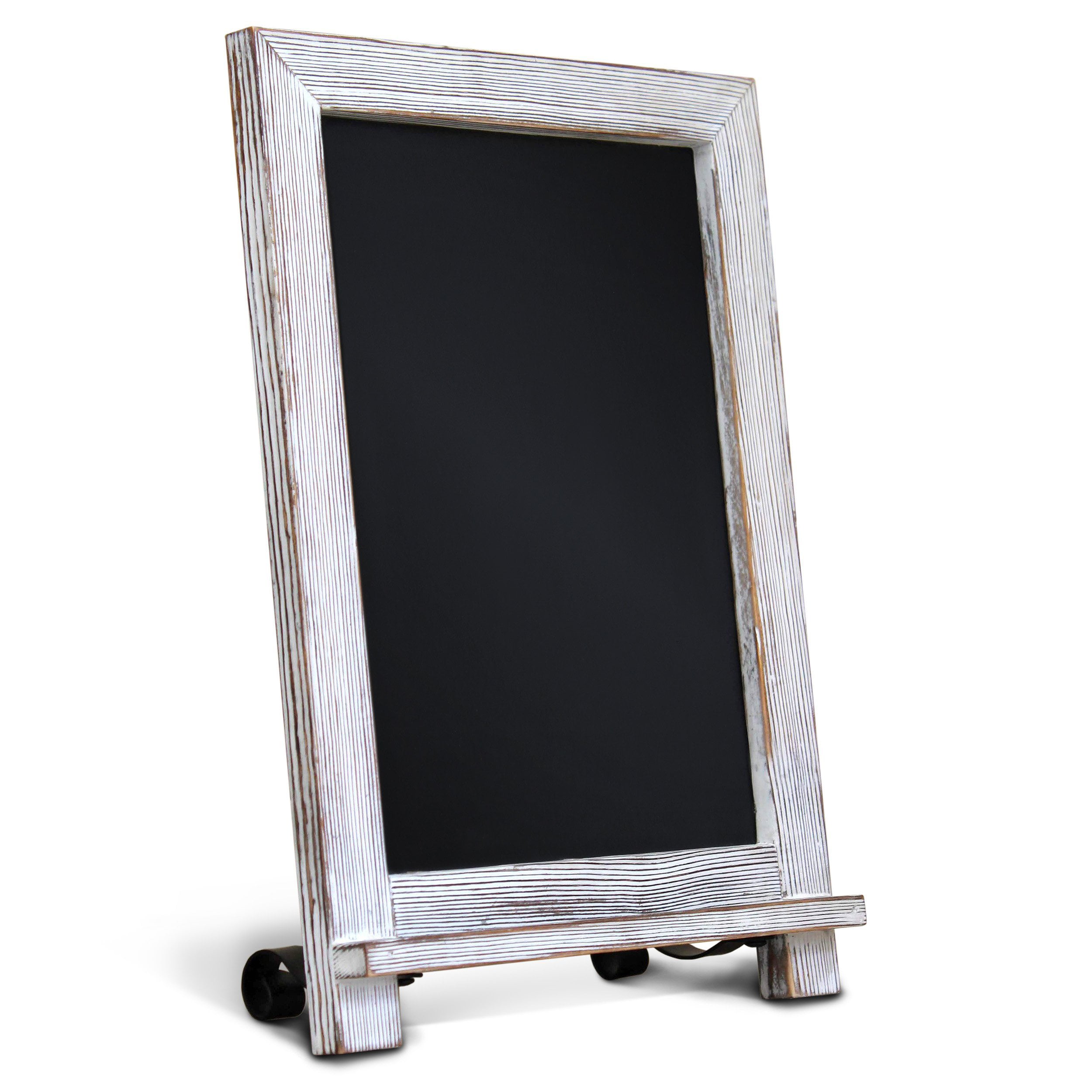 4pcs Double-sided Tabletop Wooden Blackboard Memo Sign Message Note Chalk Board 