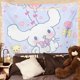 thumbnail image 1 of Tapiz de animales Kawaii para decoración de pared, tapiz con diseño de gato, conejo y oso, decoración para sala de estar, hogar y dormitorio para niños, 1 of 4