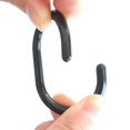 thumbnail image 2 of Anillos de cortina de ducha Ganchos de plástico para cortina de ducha Anillos en forma de C Gancho para colgar Cortina de baño Clip de bucle Deslizante (Negro, 12), 2 of 5