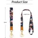 thumbnail image 2 of Correa para el cuello con cordón, llavero, pulsera, correa para la muñeca, cordón, estampado de flores personalizado, para titular de la tarjeta de identificación, llaves, cámara, teléfono móvil, 2 of 5