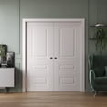 thumbnail image 2 of Sliding Double Pocket Doors 48 x 96 inches | SELECT 3329 White | Kit Rail Hardware | Solid Wood Interior Bedroom Doors, 2 of 5