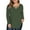 Army Green 2, variant on Womens Plus Size Shirts V Neck Long Sleeve Tee Solid Tops, Black 2XL