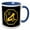 Blue/White, variant on 3drose, Chinese Zodiac Symbol. Yellow on Black Talisman. the Year of Monkey, 15oz Mug