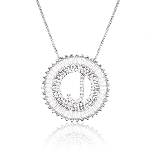 Collier Pendentif Alphabet A-Z Breloques Femme Chaîne Lettre Initiale