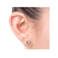 thumbnail image 4 of Aretes de Perla Cultivada GREG J.M. Púrpura Oro 14K Clásico, 4 of 6