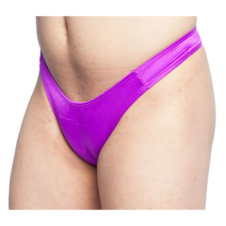 Tucking Gaff Thong Panty For Crossdressing Men and Trans-Women, Purple Size  Medium 