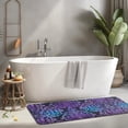 thumbnail image 2 of Purple and Blue Damask Pattern Kitchen Rug Mat,Kitchen Runner Rugs Non Skid Washable,Decorative Kitchen Floor Mats for Kitchen,Sink,Laundry,17"x47.2", 2 of 7