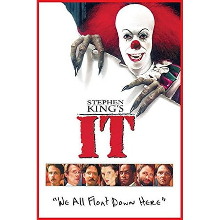 Down Movie Poster (Stephen Kings - IT - 1990 36x24 Classic Horror TV Show Movie Art Print Poster We all Float Down)