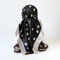 thumbnail image 7 of Tisuna Headbands For Women, Lightweight Large Square Silk Scarf Polka Dot Print Hair Bandana For Outdoor Street, 7 of 7