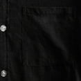 thumbnail image 5 of Eashery Mens Long Sleeve Button Down Shirts Solid Tops Mens Black Button Down Shirt Black 2XL, 5 of 5
