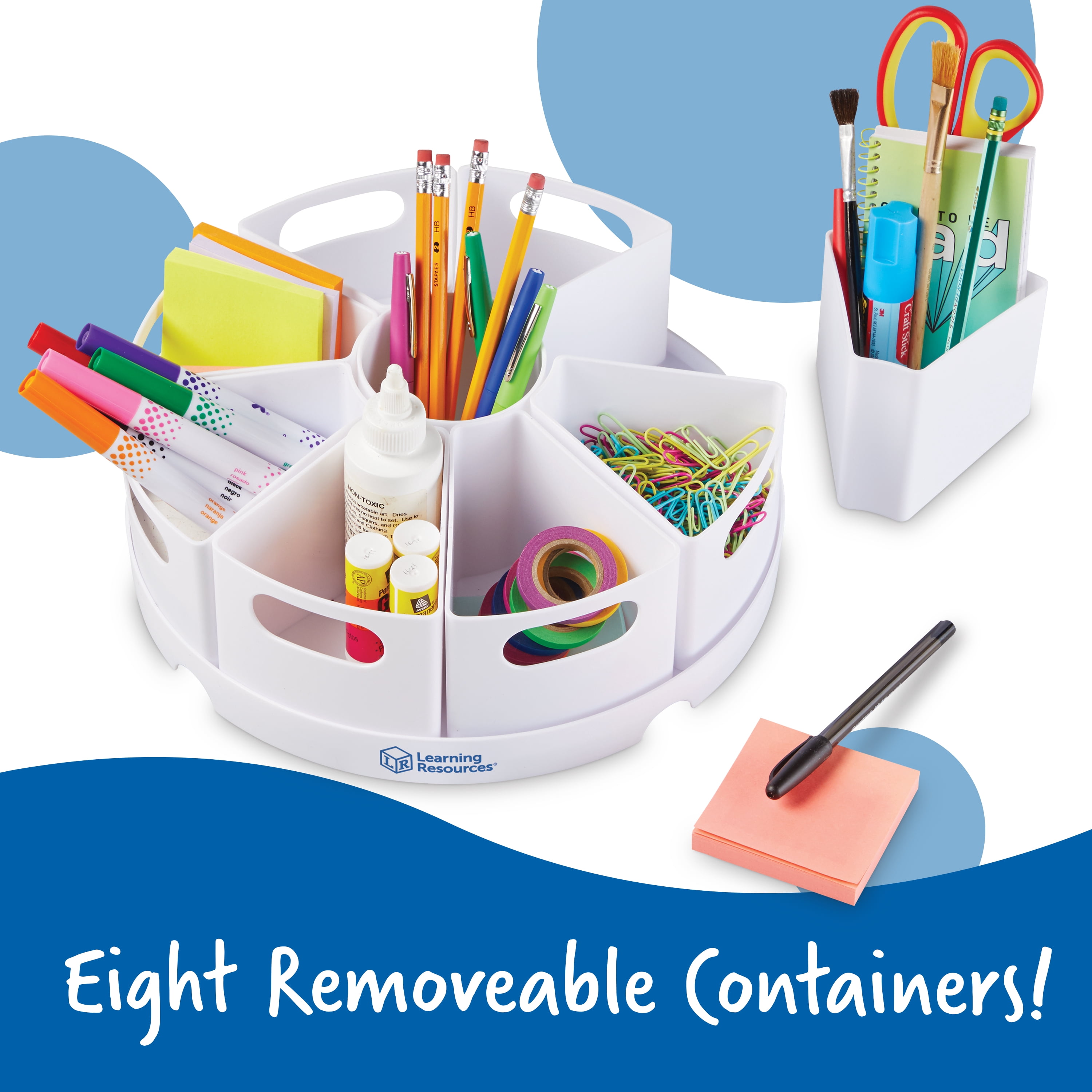 Learning Resources Create-a-Space Storage Center - White, 10 Piece Set Perfect for Home and Classroom Organization