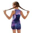 thumbnail image 2 of COEQINE Stretchy Two Piece Tankini Swimsuit for Girls, Tank Neck Top with Boyshort Sleeveless Swimwear, Beach Bathing Suit Taniki Set for Girls 10-11 Years, Black Cat Galaxy, 2 of 8