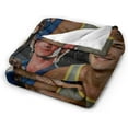 thumbnail image 5 of Patrick Swayze Blanket Flannel Soft Throw Blankets for Bedroom Livingroom Sofa Home 60""X50"", Black, 5 of 6
