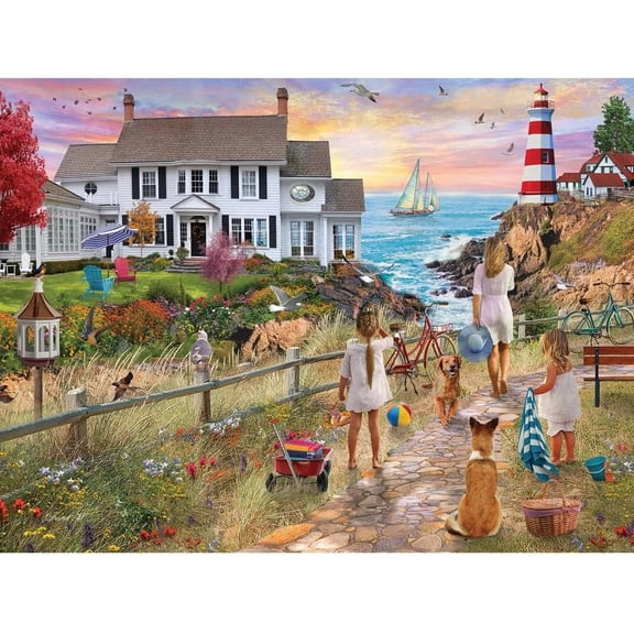 Bits and Pieces 300 Piece Beach Path Jigsaw Puzzle, 18x24 Inches
