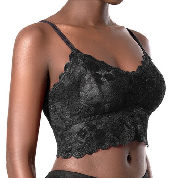 KIHOUT Discount Woman's Lace Beauty Back Solid Strap Wrap Hollow Out Bra Underwear
