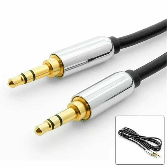 10Ft Premium 3.5Mm 1/8" Male To Male Stereo Trs Gold Auxiliary Headphone Cable