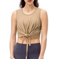 thumbnail image 1 of Chaleco de mujer Mujeres Crop Tank Tops Dobladillo atado Sin mangas Camiseta para correr Chalecos pa Tomshoo Chaleco de mujer, 1 of 7