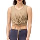 thumbnail image 1 of Chaleco de mujer Mujeres Crop Tank Tops Dobladillo atado Sin mangas Camiseta para correr Chalecos para entrenamiento Deportes Abanopi  Chaleco de mujer, 1 of 5