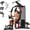 Black, variant on LNOW 148LBS Weight Stack Home Gym – Multifunctional Workout Station for Full Body Strength Training