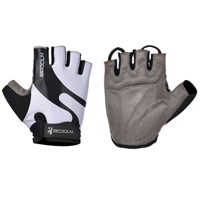 Non-slip Half Finger Gloves with Wrist Wrap Support Padded Fitness Short Open