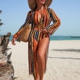 thumbnail image 4 of DAFEI Maillots de Bain 3 Pcs pour Femmes Grande Taille, Ensemble Bikini Triangle avec Cordon de Serrage, Paréo Semi-Transparent, 4 of 8