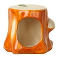 thumbnail image 4 of Cerámica Hamster Hut, cabaña de hámster, en forma de tocón, multipropósito, cueva de animales pequeños, escondite de hámster para chinchilla pequeñas S, 4 of 8