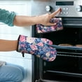 thumbnail image 2 of Pioneer Flower Kitchen Oven Mitt and Pot Holder Sets 2 Pcs for Baking, Cooking and Grilling, Heat Resistant Up To 392 °F, 2 of 7