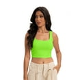 thumbnail image 4 of Women's Square Neck Crop Top Basic Sleeveless Fitted Tank Top Casual Cami, 4 of 6