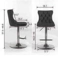 thumbnail image 7 of UWR-Nite Swivel Bar Stools Set of 2, Velvet Adjustable Barstool High Back Upholstered Modern Barstools Tufted Bar Stool Chairs for Dining Room/Home Bar/Kitchen, 7 of 7