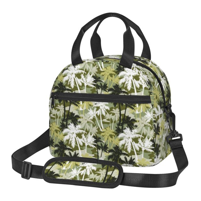 Easygdp Hawaii Palms Caja de Almuerzo para Mujeres y Hombres, Bolsa de Almuerzo Insulada, Bolsas Reutilizables Impermeables para Viajes, Trabajo y Picnics