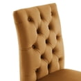 thumbnail image 5 of Modway Duchess 21" Modern Velvet Dining Chairs in Cognac Brown/Black (Set of 2), 5 of 9