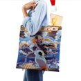 thumbnail image 4 of Cibernético Bolso de tela con estampado de lienzo para mujer, bolsa de compras reutilizable y estética, con cremallera interior, regalo para mujer,40*40cm., 4 of 6