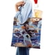 thumbnail image 4 of Cibernético Bolso de tela con estampado de lienzo para mujer, bolsa de compras reutilizable y estética, con cremallera interior, regalo para mujer, 35 × 40 cm., 4 of 6