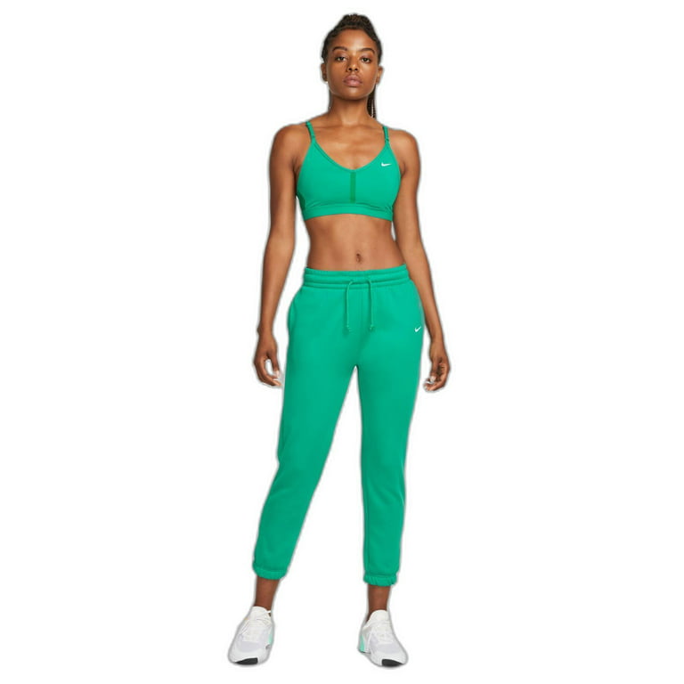 Nike Indy Neon Printed Mesh-trimmed Dri-fit Sports Bra In Bright Green